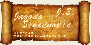 Jagoda Simeunović vizit kartica